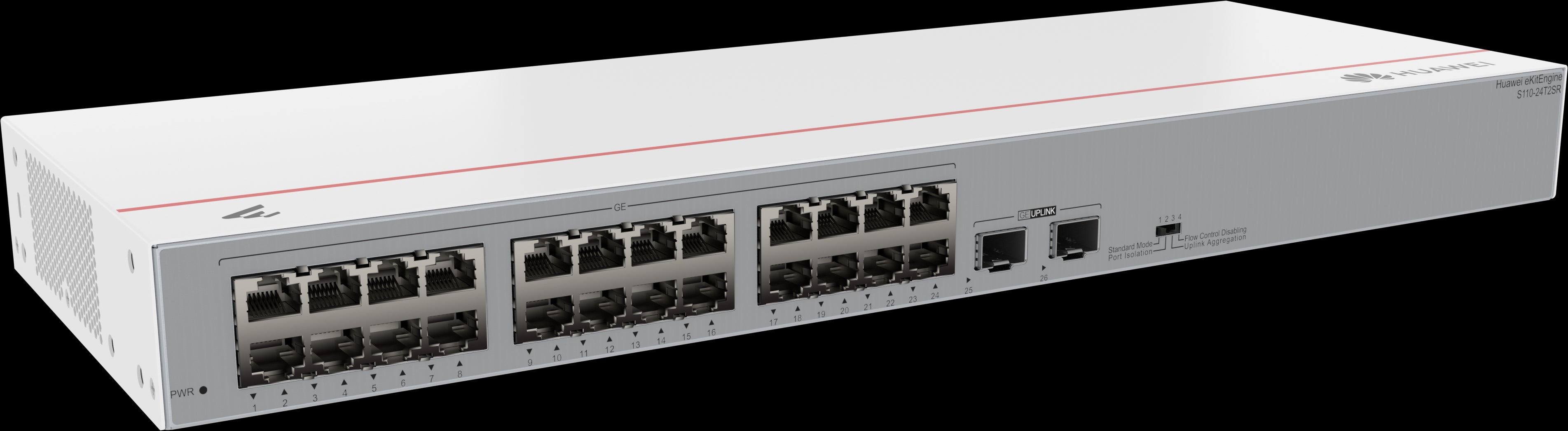 S110-24T2SR 24*10/100/1000BASE-T ports 2*GE SFP ports AC power