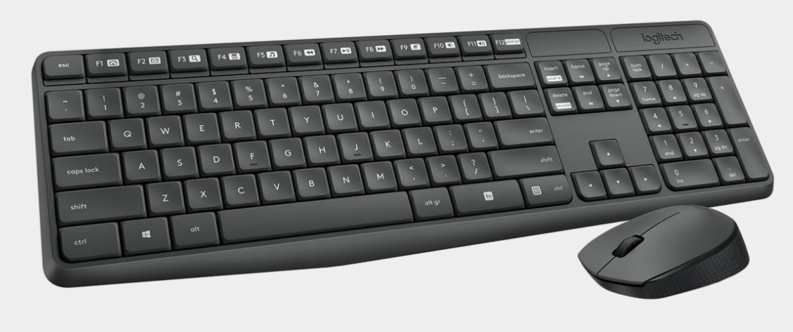 Logitech MK235 - Wireless Keyboard and Mouse combo - Graphite - USB