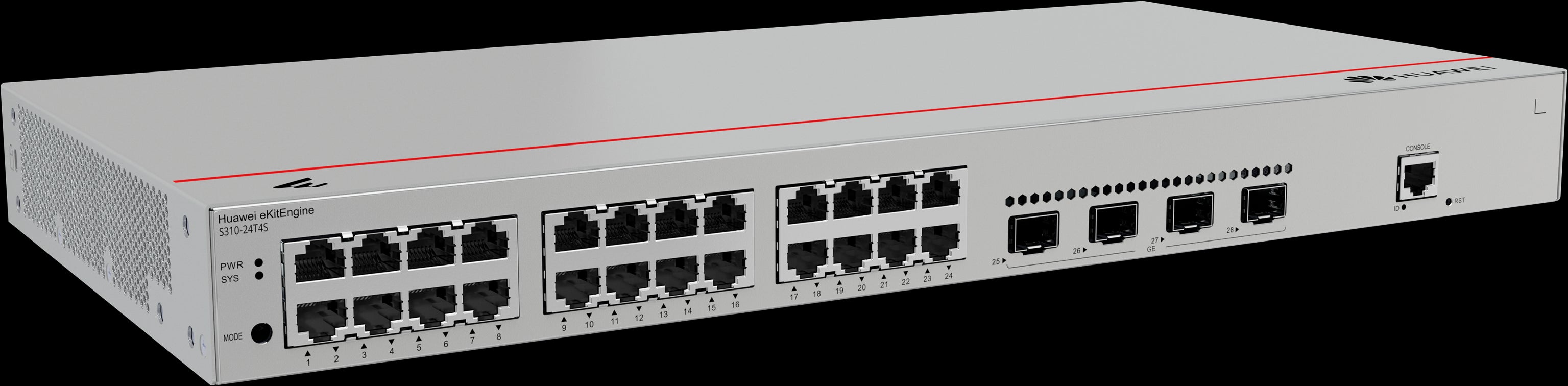 S310 24T4S L2+ (static route) 24*10/100/1000BASE-T ports 4*GE SFP ports