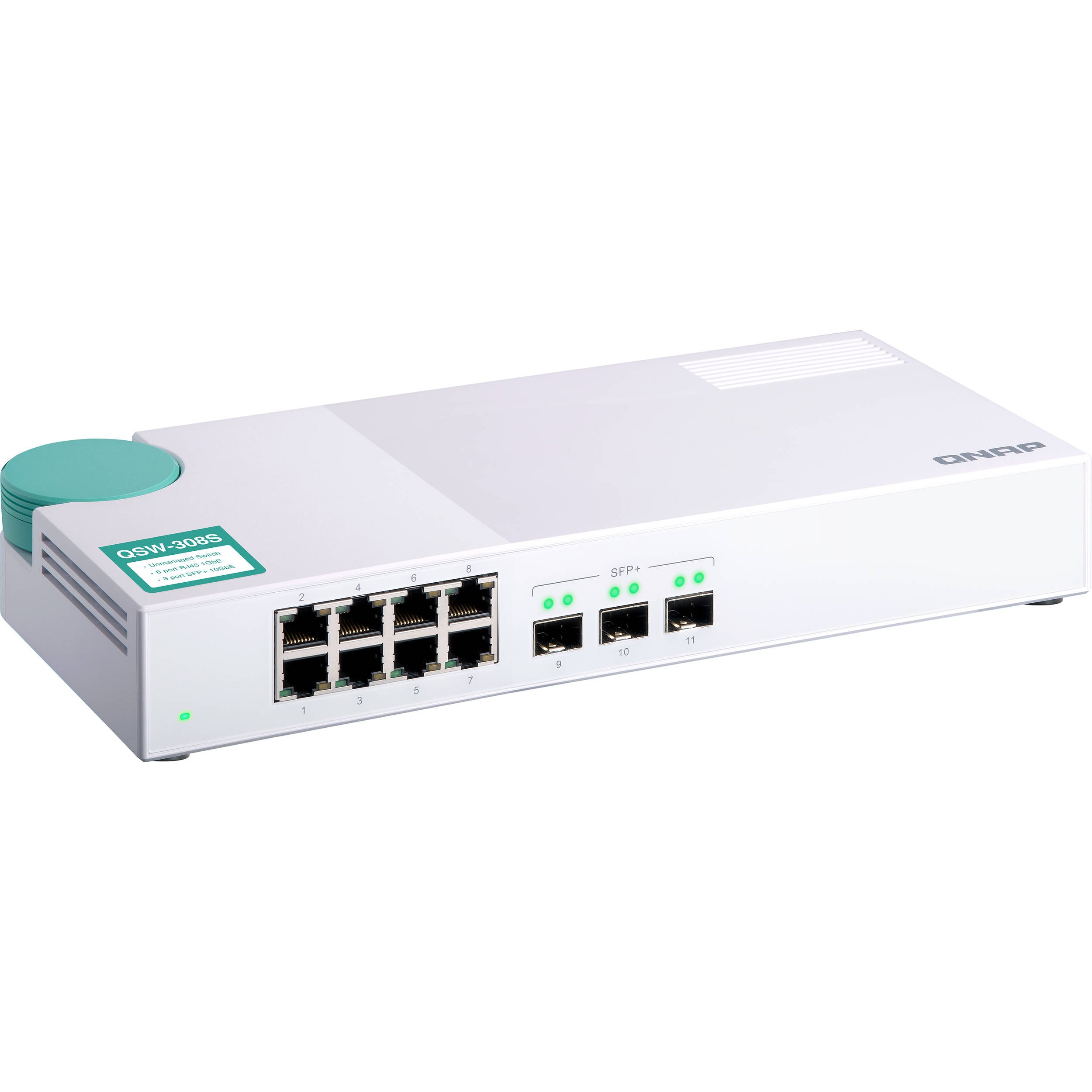 QNAP Switch with 3x10G SFP+ ports and 8x 1G Ports (Gigabit Ports) Unmanaged Switch