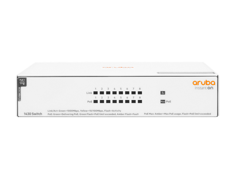 Aruba IOn 1430 8G Class4 PoE 64W Switch