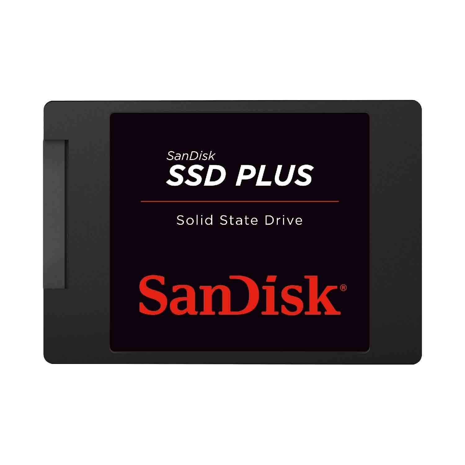 480GB SanDisk SSD PLUS Internal SSD - SATA III 6 Gb/s, 2.5"/7mm, Up to 535 MB/s