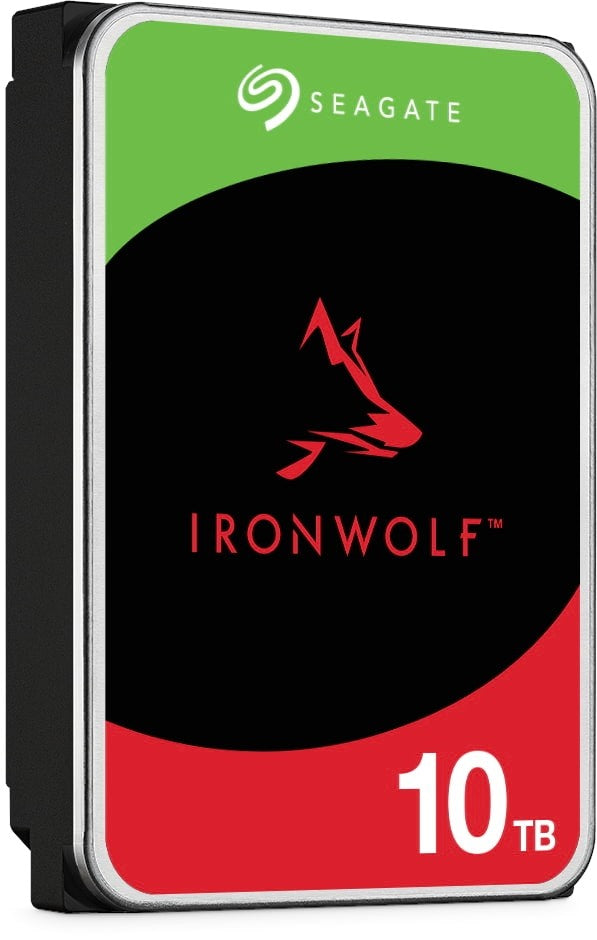 10TB Seagate IronWolf 7200 rpm SATA III 3.5" Internal NAS HDD