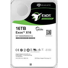 16TB Seagate Exos, Enterprise X16, SATA-6Gb/s, 512e/4Kn, 7200 RPM 256MB Cache 3.5" HDD