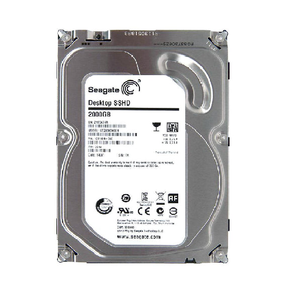 2TB Seagate Hybrid Drive, 8GB MLC, 64MB Cache SATA 6.0Gb/s NCQ 3.5" Desktop SSHD