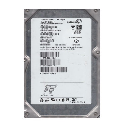 160GB Seagate 3.5" SATA-1.5Gb/s 7200rpm 8MB Desktop HD