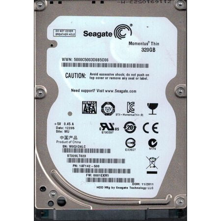 320GB Seagate Momentus 9.5mm 2.5" SATA 7200rpm 16MB Notebook HD