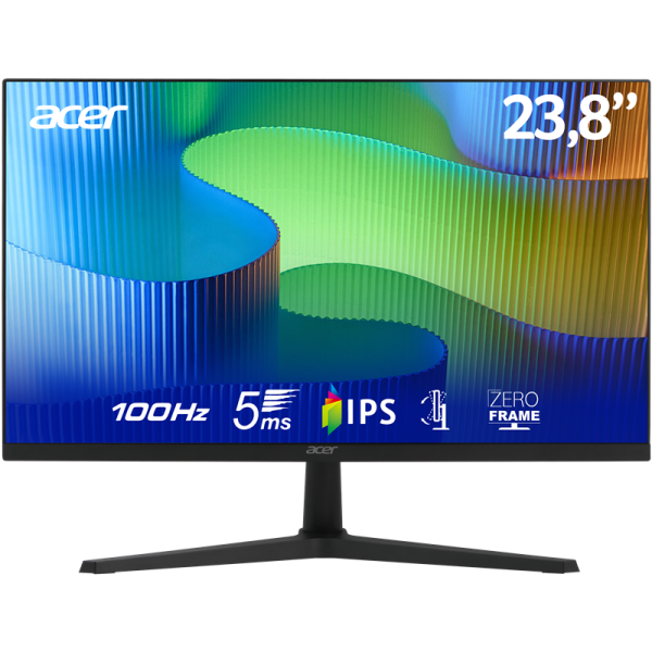 Acer 23.8in FHD LED Monitor E241Y - S/R Stand -Black