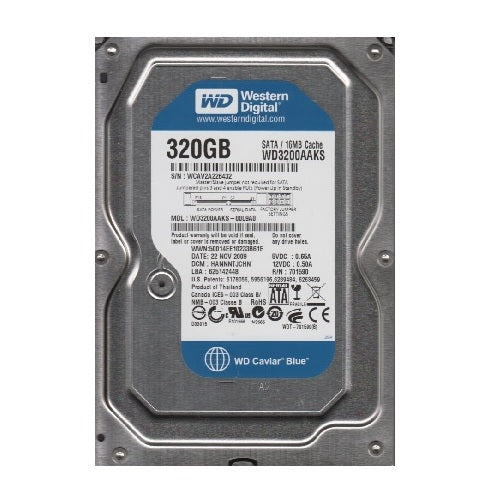 320GB Western Digital 3.5" SATA 7200rpm 16MB