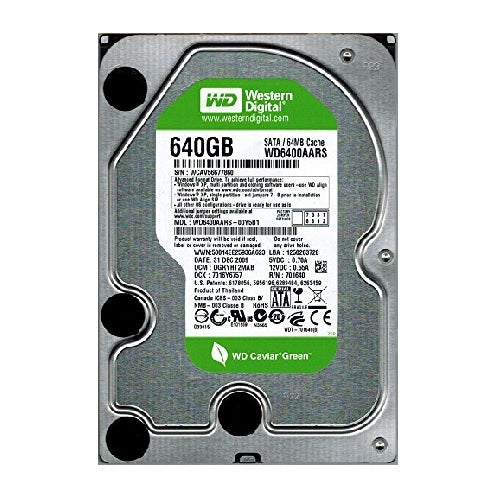 640GB WD 3.5" SATA-3Gb/s 7200rpm 64MB Green Desktop HD