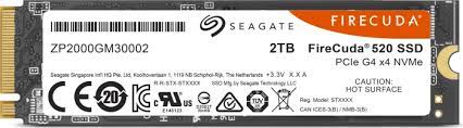 2TB Seagate Firecuda 520, M.2 (2280), PCIe Gen4x4, NVMe Extreme 5Gbps, 725K IOPS, SSD (PS-5 Certified)