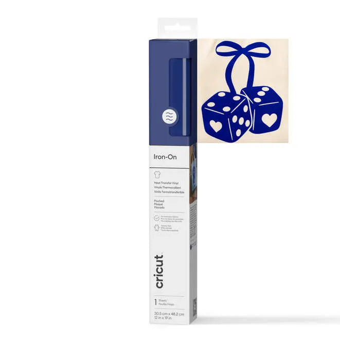 2011791 - Cricut Flocked Iron-On 30.5 cm x 48.3 cm Blue