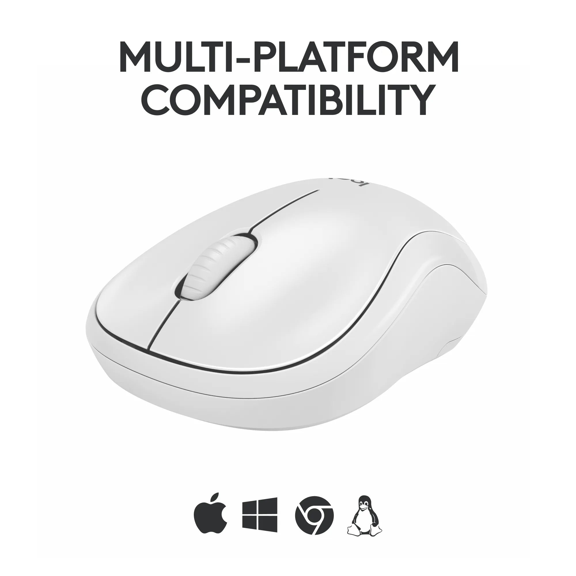 Logitech M240, Ambidextrous, Bluetooth, White
