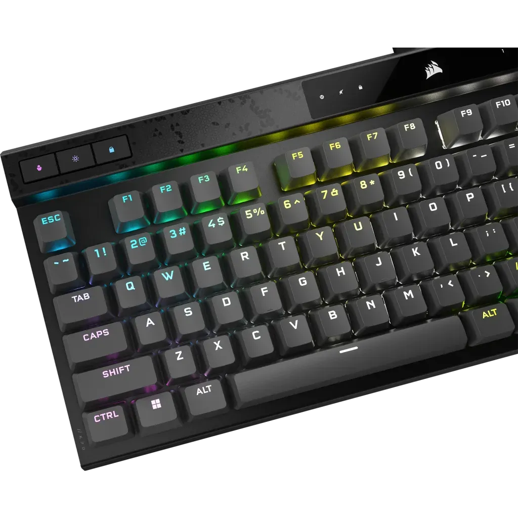 Corsair K70 MAX, Full-size (100%), Wired, USB, RGB LED, Black