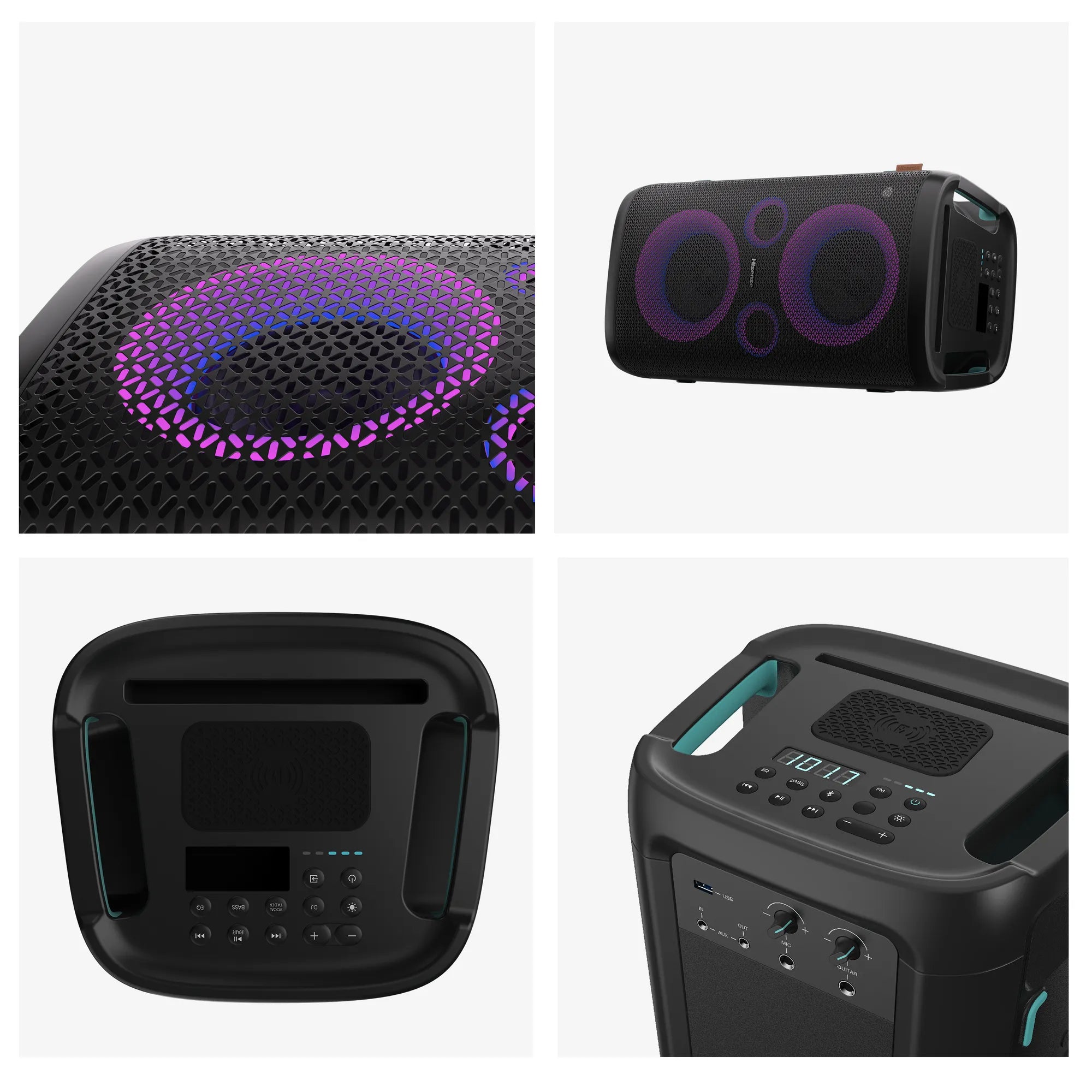 Hisense PartyRocker One HP100, 2.0 channels, 5.71 cm (2.25"), 13.3 cm (5.25"), 300 W, 40 - 20000 Hz, Wired & Wireless