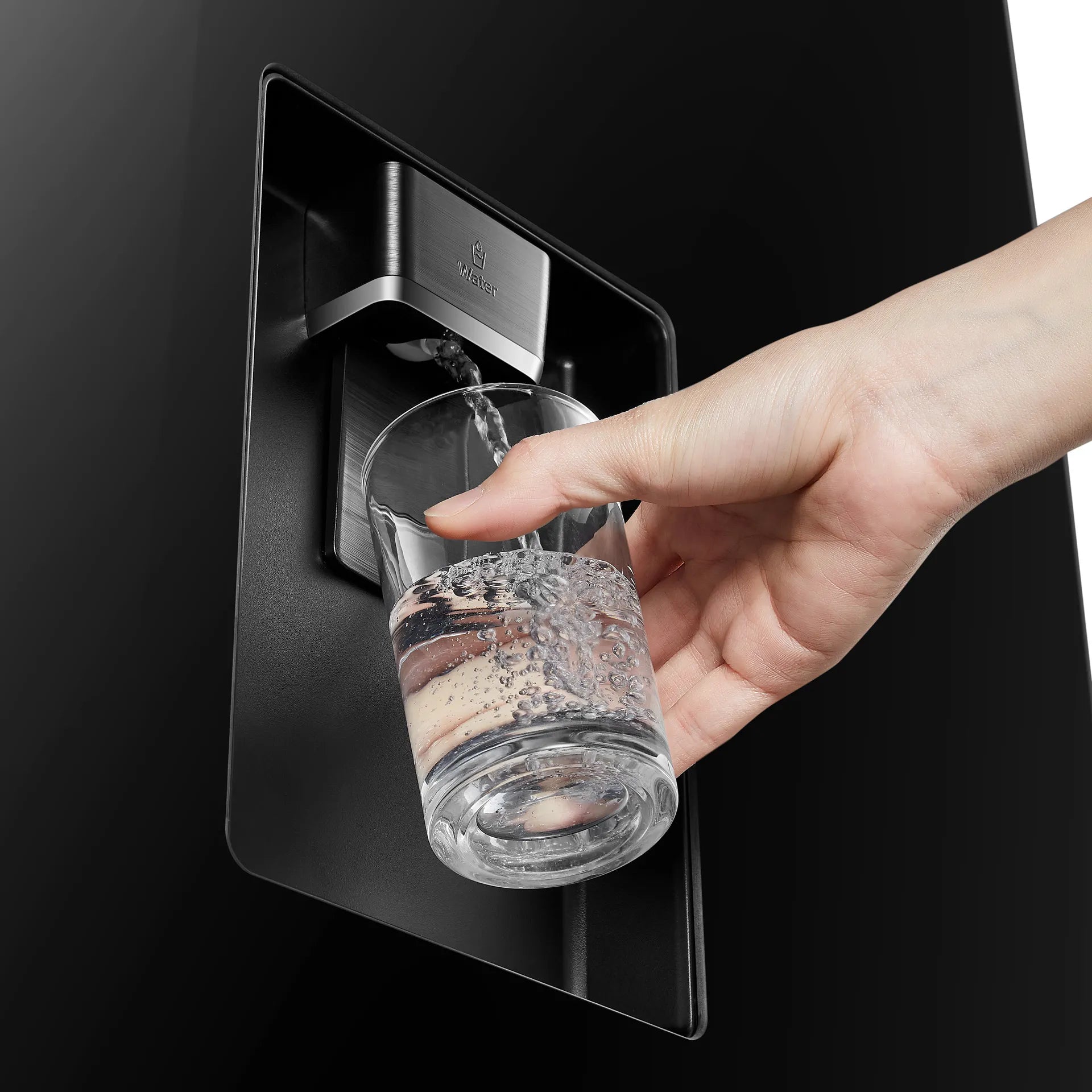 Hisense 347L Black Mirror Combi Fridge/Freezer with Water Dispen