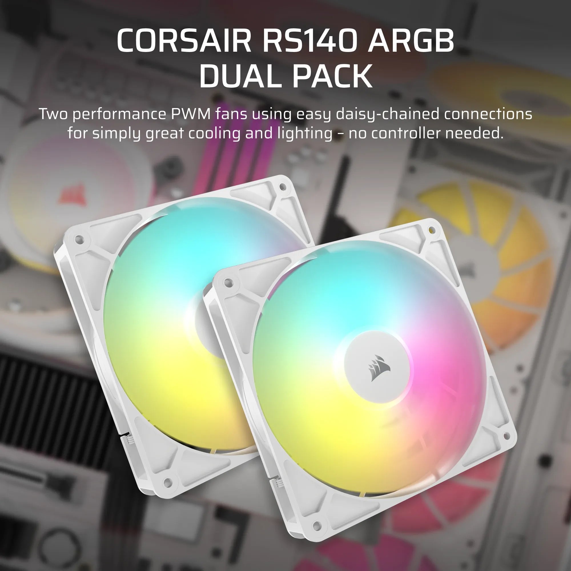 Corsair RS140 ARGB, Fan, 14 cm, 330 RPM, 1700 RPM, 36 dB, 95.5 cfm