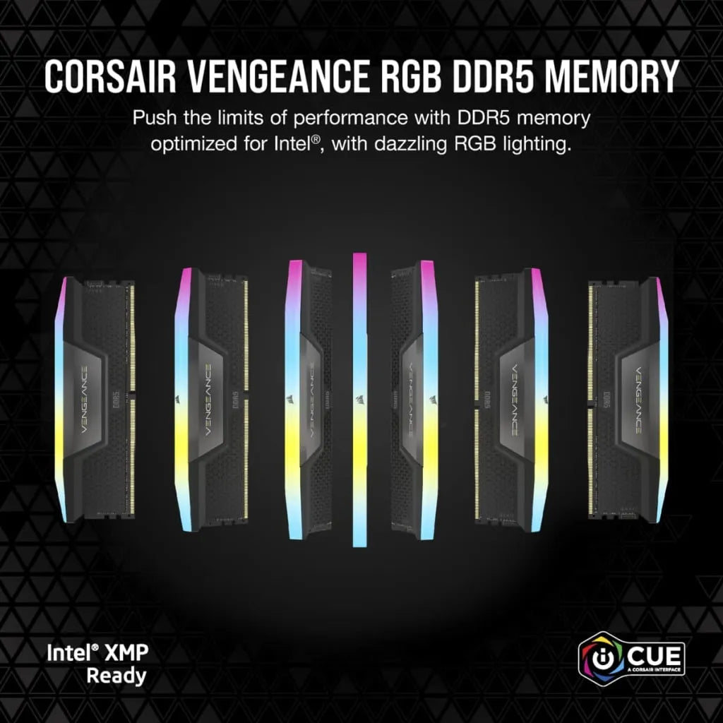 Corsair Vengeance RGB CMH48GX5M2B7200C36, 48 GB, 2 x 24 GB, DDR5, 7200 MHz, 288-pin DIMM