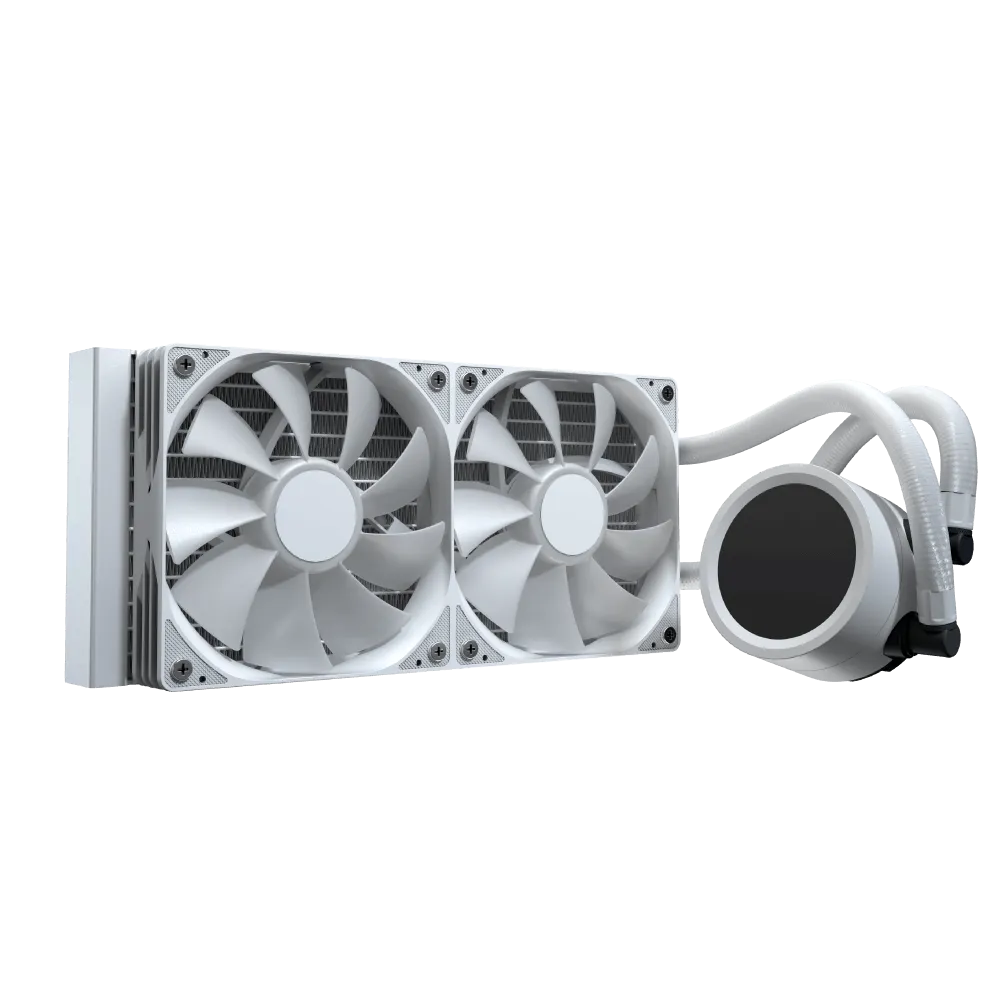 Aerocol Abyss L240 White with digital display - 240mm ARGB Liquid Cooler - Intel LGA1851/LGA1700   - AMD AM4/AM5. .
