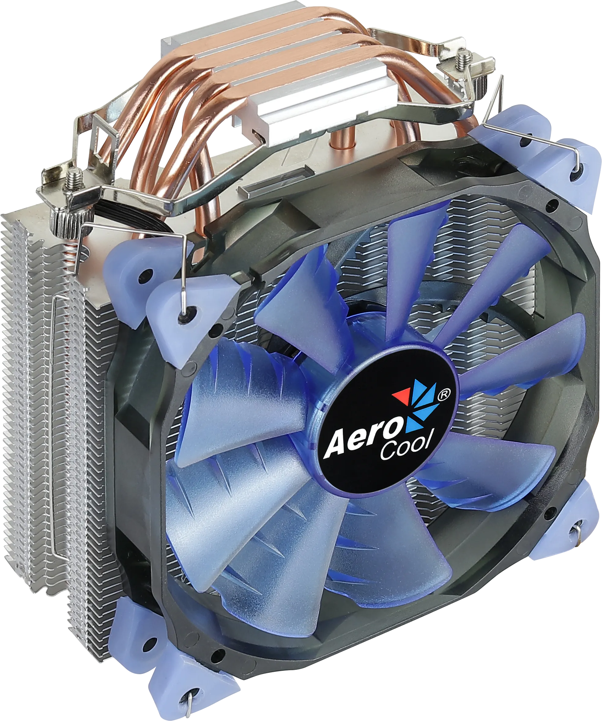 Aerocool Verkho 4 Lite CPU Air Cooler - Aluminum - (TDP) up to 125W - Blue LED - LGA 1700/1200/115X AM4/AM5. 