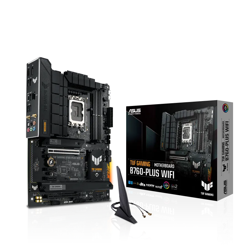 ASUS TUF Gaming B760-Plus WIFI, Intel, LGA 1700, Intel® Celeron®, Intel® Core™ i3, Intel® Core™ i5, Intel® Core™ i7, LGA 1700, DDR5-SDRAM, 128 GB