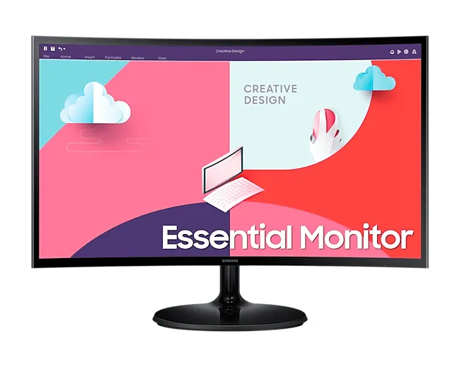 SAMSUNG LS24C360EA 24'' FHD Curved Monitor; 1920x1080; 1800R; 75Hz; 178/ 178 Viewing Angle; 1xD Sub; 1x HDMI; 16.7M Colour Suppo