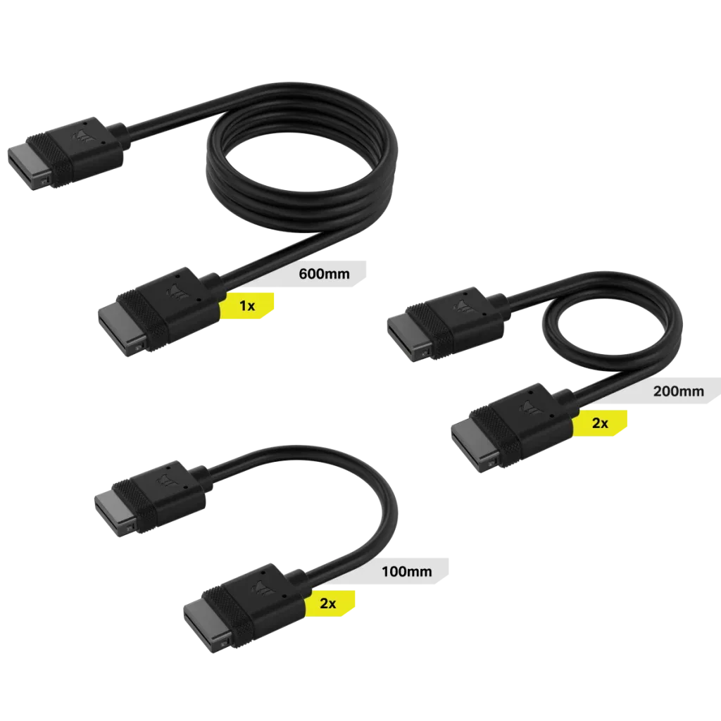 Corsair iCUE LINK Cable Kit with Straight connectors; Black