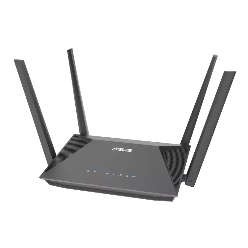 ASUS RT-AX52 AX1800 AiMesh, Wi-Fi 6 (802.11ax), Dual-band (2.4 GHz / 5 GHz), Ethernet LAN, Black, Tabletop router