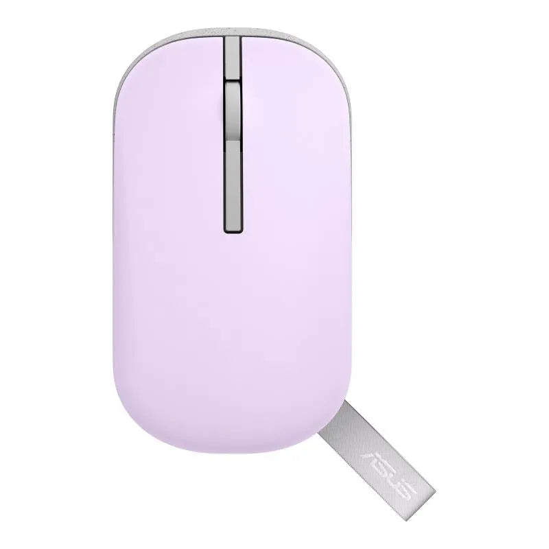 ASUS Mouse|Marshmallow Mouse MD100|Lilac Mist|800 to 1600 DPI|Dual-mode wireless: RF 2.4 GHz (dongle)|Bluetooth
