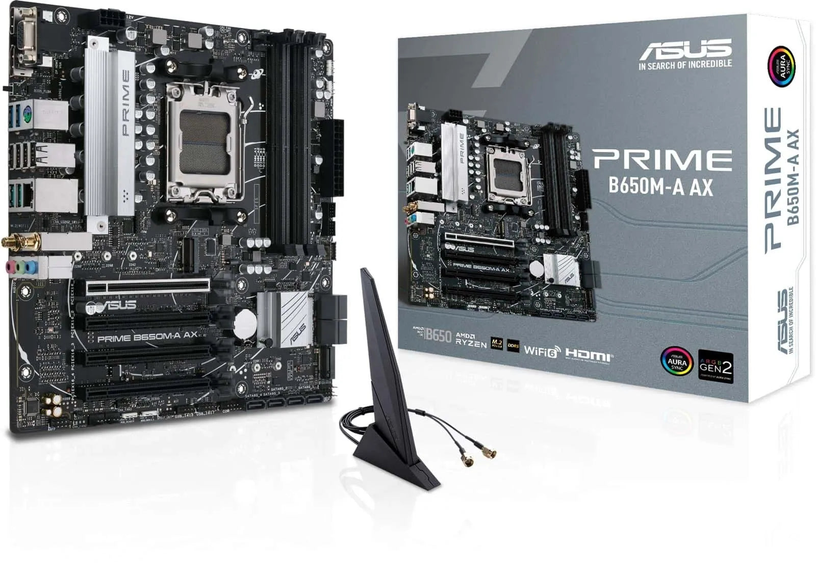 ASUS PRIME B650-PLUS, AMD, Socket AM5, AMD Ryzen™ 3, AMD Ryzen™ 7, AMD Ryzen 9 7th Gen, Socket AM5, DDR5-SDRAM, 128 GB