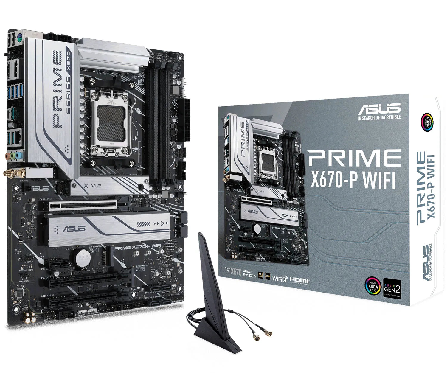 ASUS PRIME X670-P, AMD, Socket AM5, Socket AM5, DDR5-SDRAM, 128 GB, DIMM