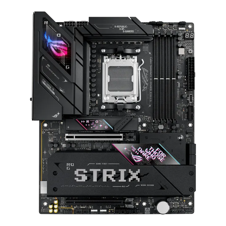 ASUS ROG STRIX B850-E GAMING WIFI, AMD, Socket AM5, AMD Ryzen 7000 Series, AMD Ryzen 8000 Series, AMD Ryzen 9000 Series, Socket AM5, DDR5-SDRAM, 192 GB