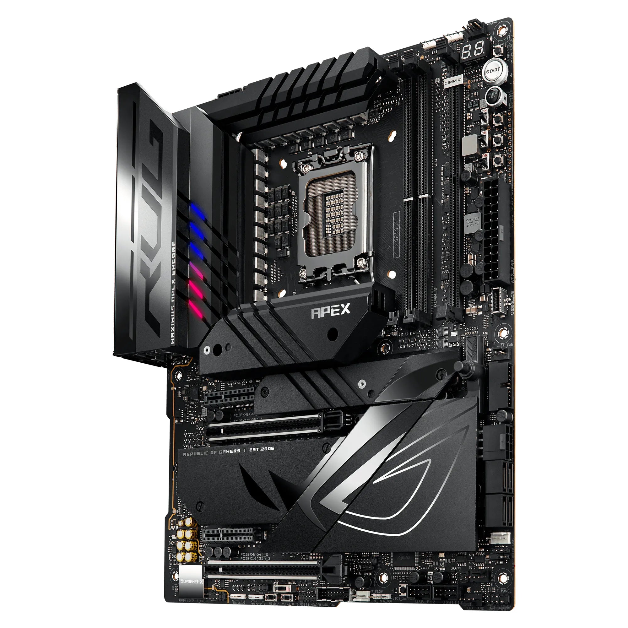 ASUS ROG MAXIMUS Z790 APEX ENCORE, Intel, LGA 1700, Intel® Celeron®, Intel® Core™ i3, Intel® Core™ i5, Intel® Core™ i7, Intel® Core™ i9,..., DDR5-SDRAM, 96 GB, DIMM