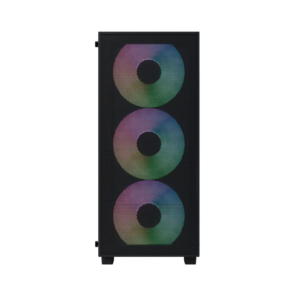 Aerocool B509A Black Mid tower case - Includes 120mm ARGB Fan x 6 - ATX - 5x 2.5'' or 3x3.5'' - 360mm Radiator.