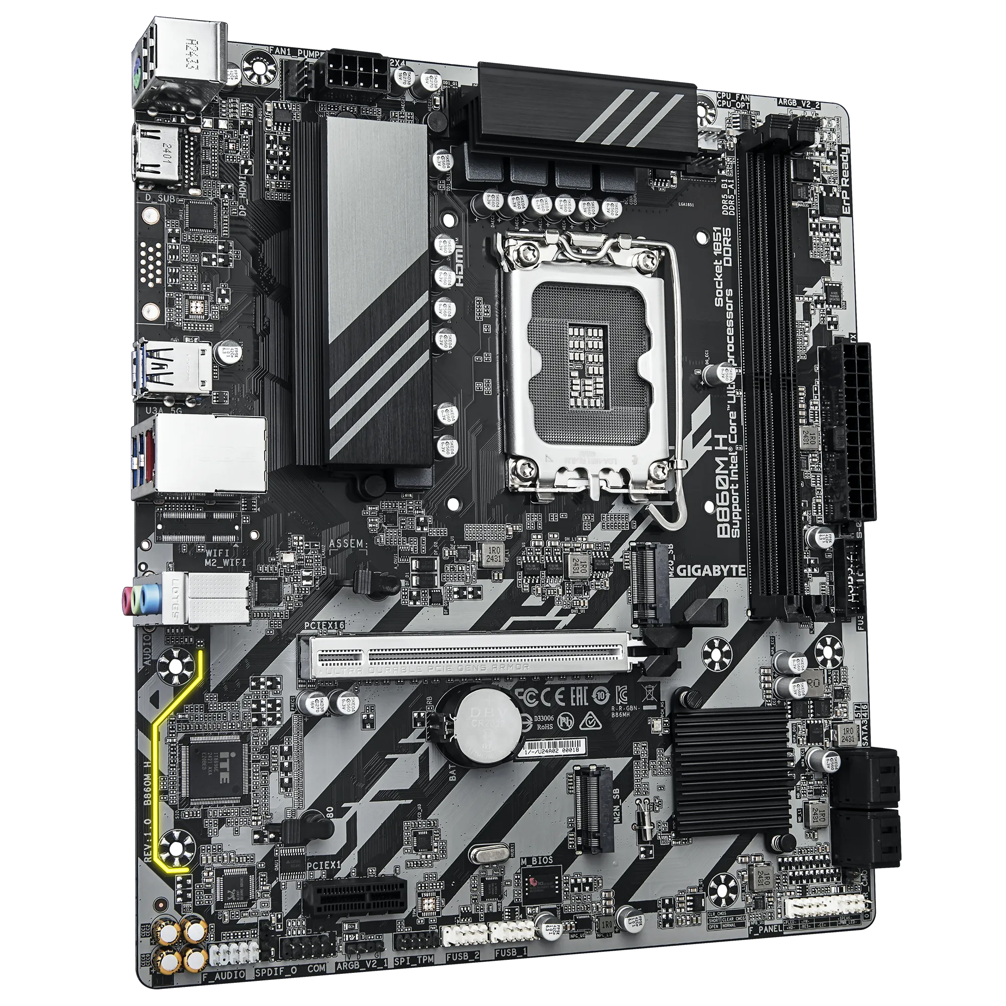 GIGABYTE Intel® B860 Chipset for LGA 1851; 2x DDR5; 2x M2; HDMI; mATX