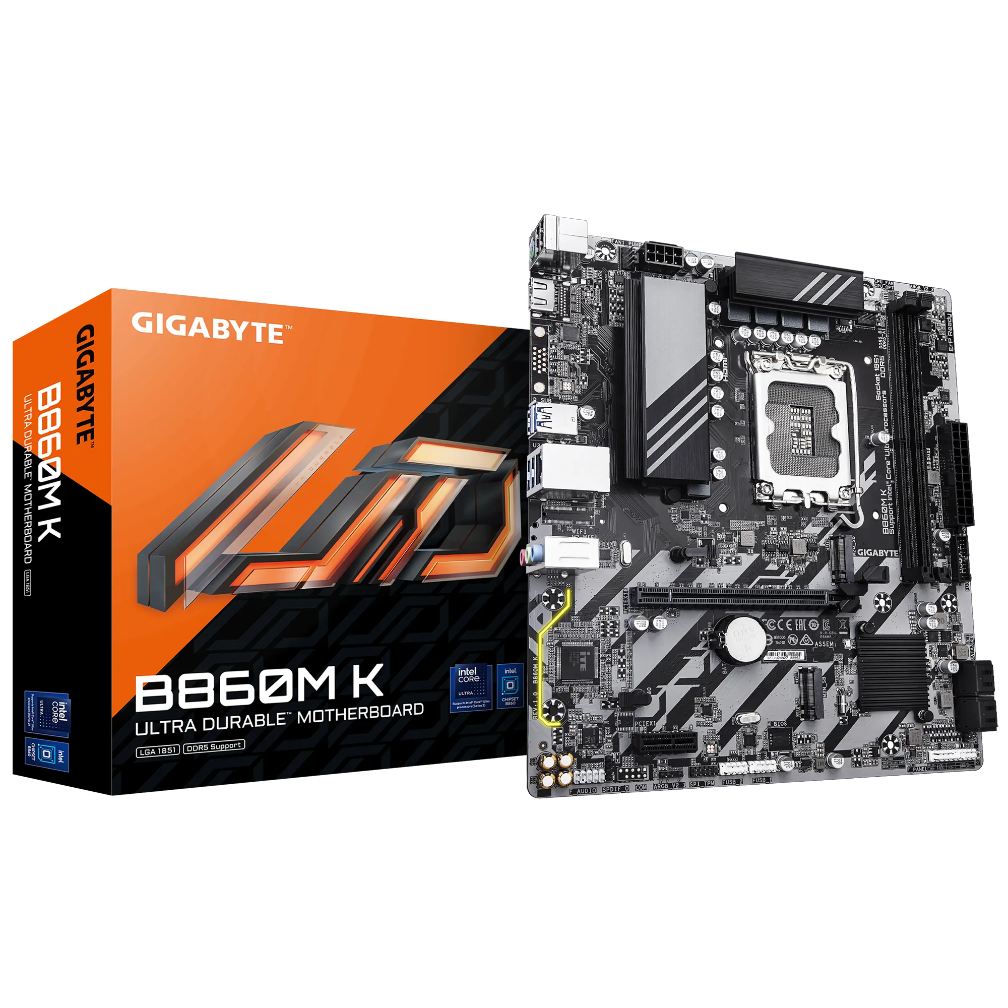 GIGABYTE Intel® B860 Chipset for LGA 1851; 2x DDR5; 2x M2; HDMI; mATX