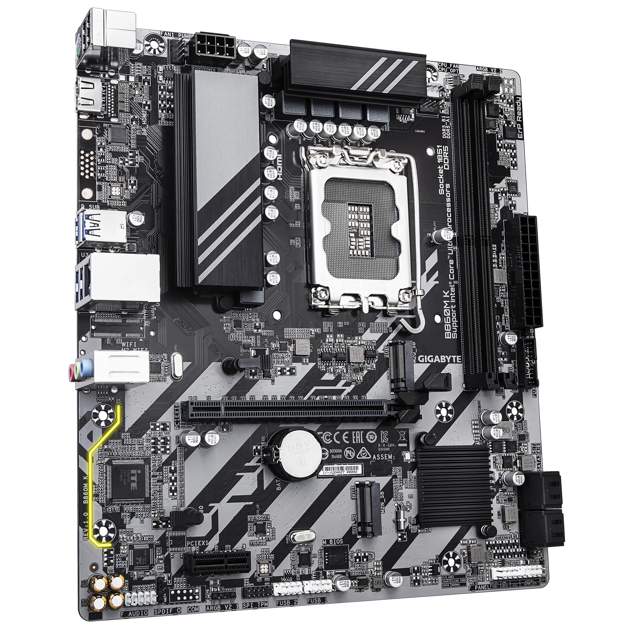 GIGABYTE Intel® B860 Chipset for LGA 1851; 2x DDR5; 2x M2; HDMI; mATX