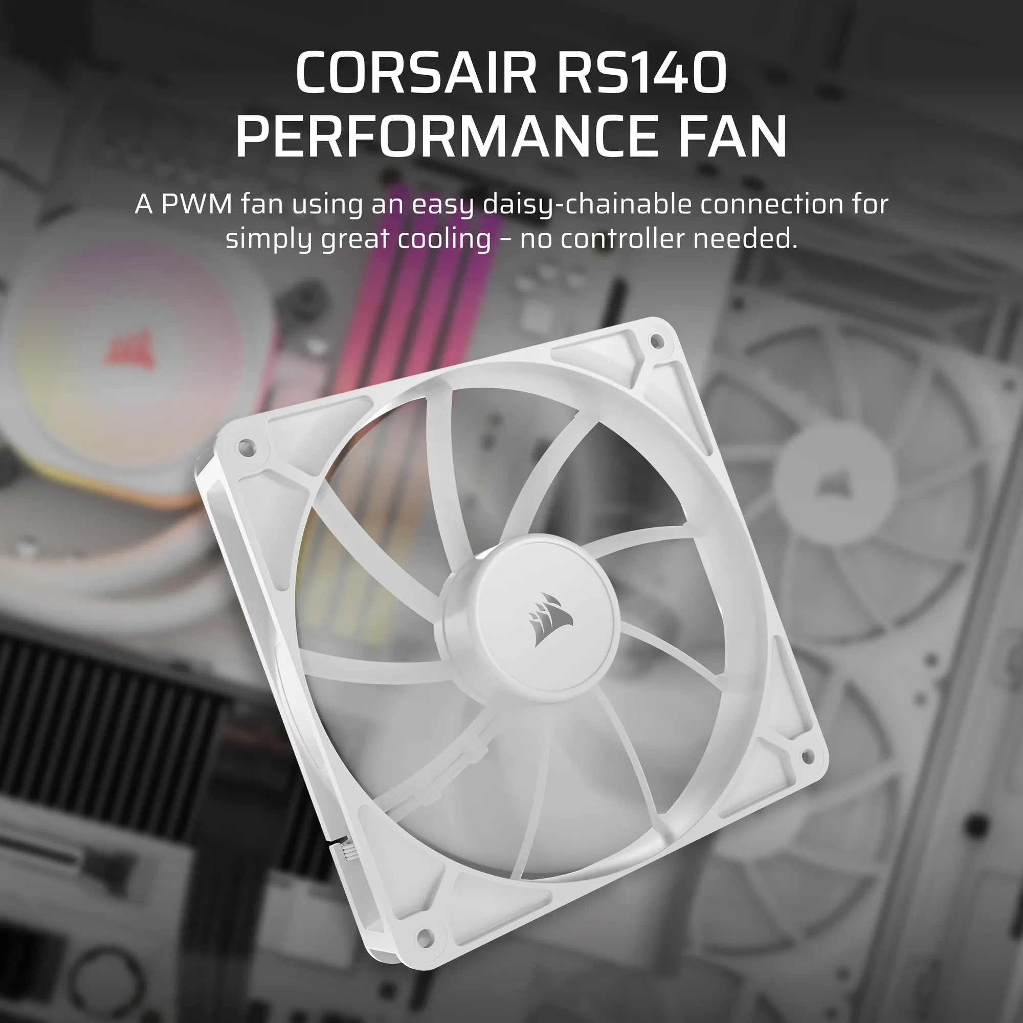 Corsair RS140, Fan, 14 cm, 330 RPM, 1700 RPM, 36 dB, 95.5 cfm