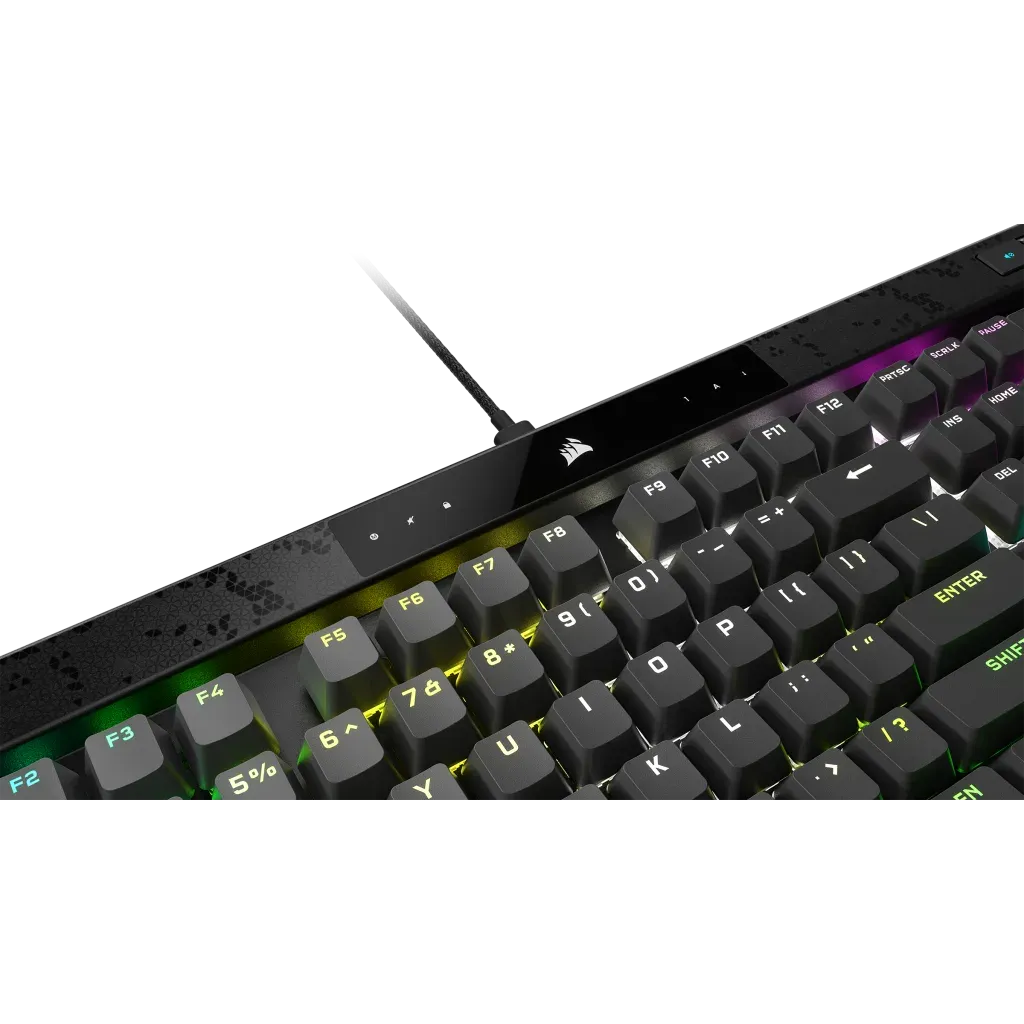 Corsair K70 MAX, Full-size (100%), Wired, USB, RGB LED, Black