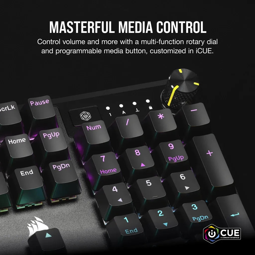 Corsair K70, Full-size (100%), USB, Mechanical, Black