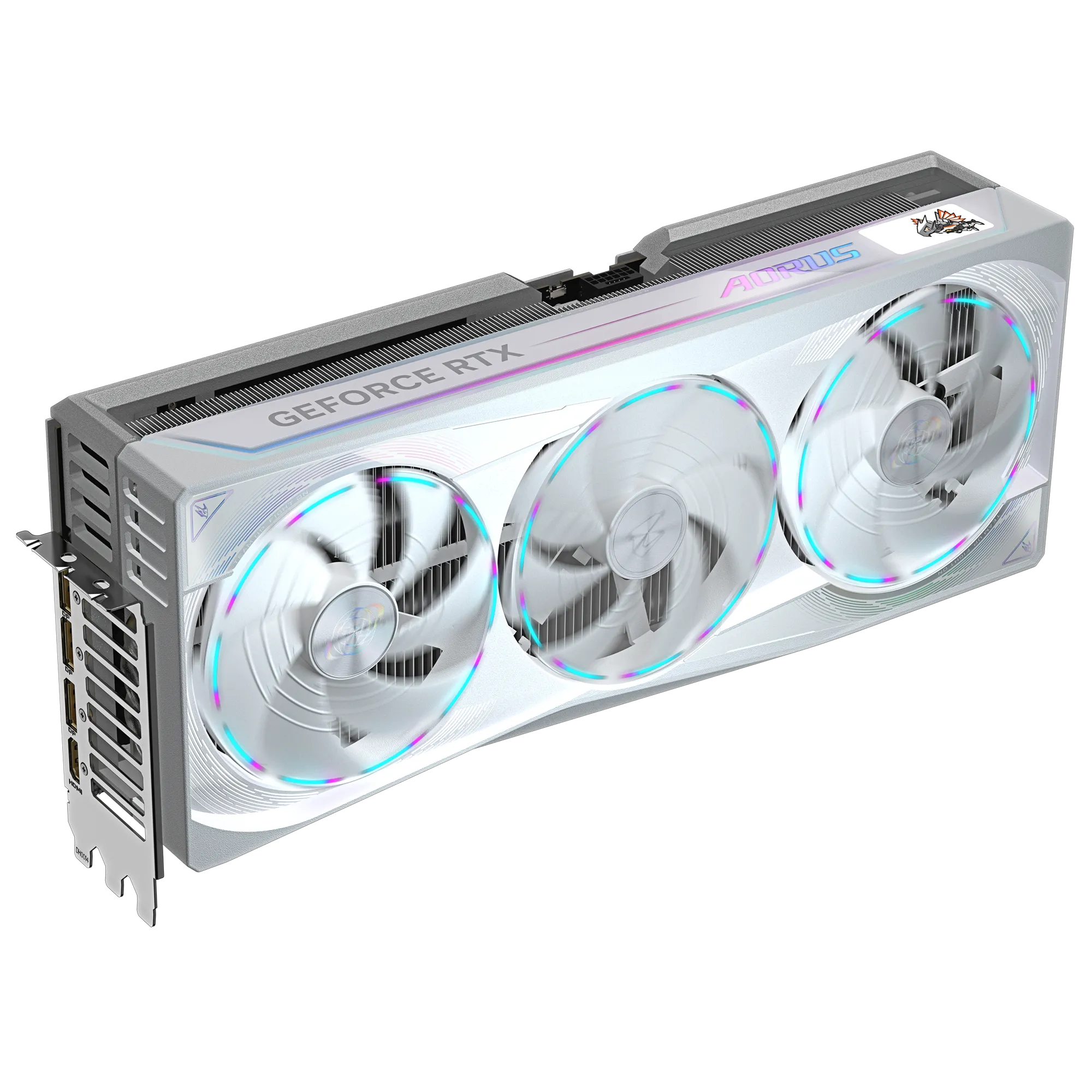 GIGABYTE AORUS GeForce RTX 5090 MASTER ICE 32G Graphics Card - 32GB GDDR7, 512bit, PCI-E 5.0, 2655MHz Core Clock, 3 x DP 2.1a, 1 x HDMI 2.1b, NVIDIA DLSS 4, GV-N5090AORUSM ICE-32GD, GeForce RTX 5090, 32 GB, GDDR7, 512 bit, 7680 x 4320 pixels, PCI Express x16 5.0