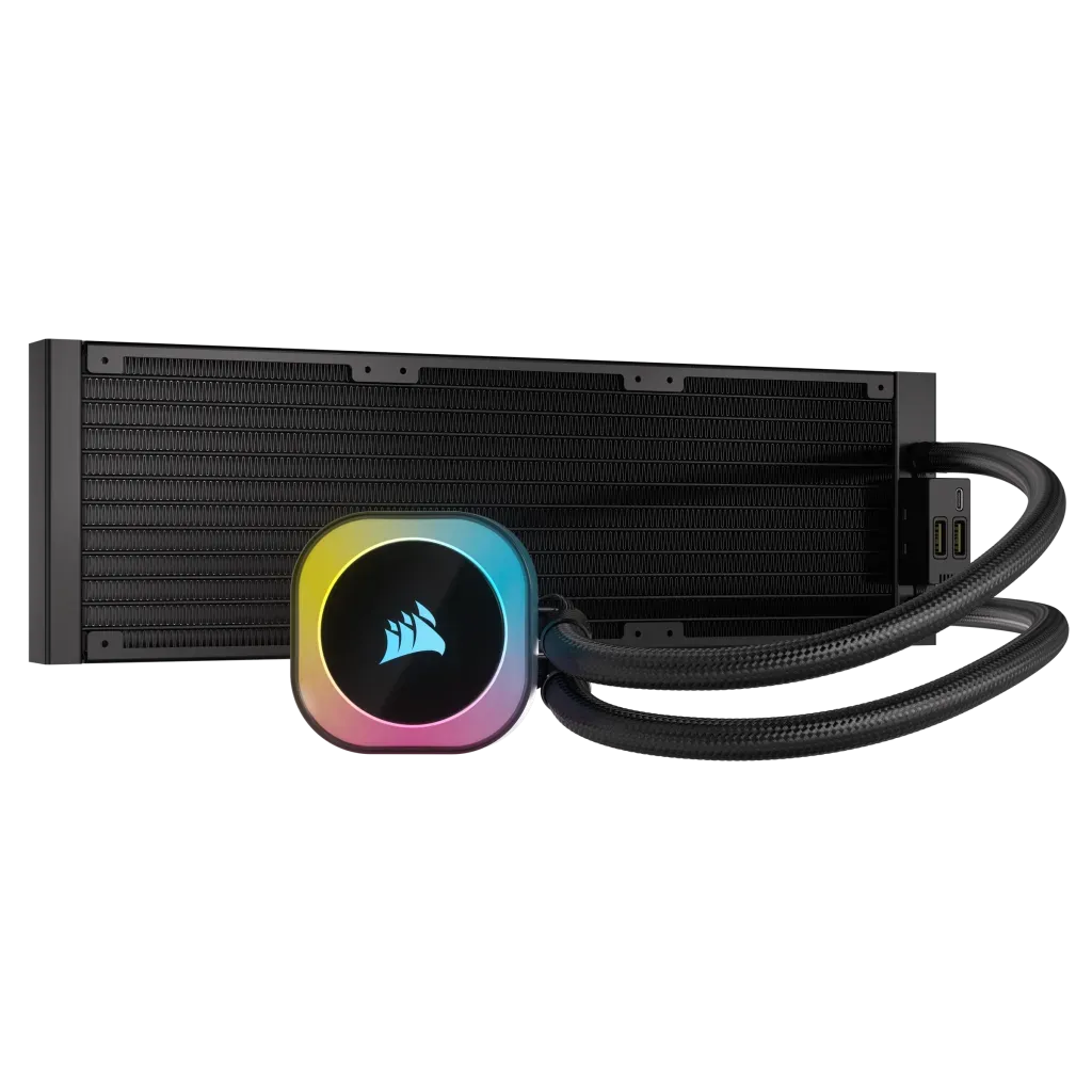 Corsair H150I, All-in-one liquid cooler, 12 cm, 63.1 cfm, Black