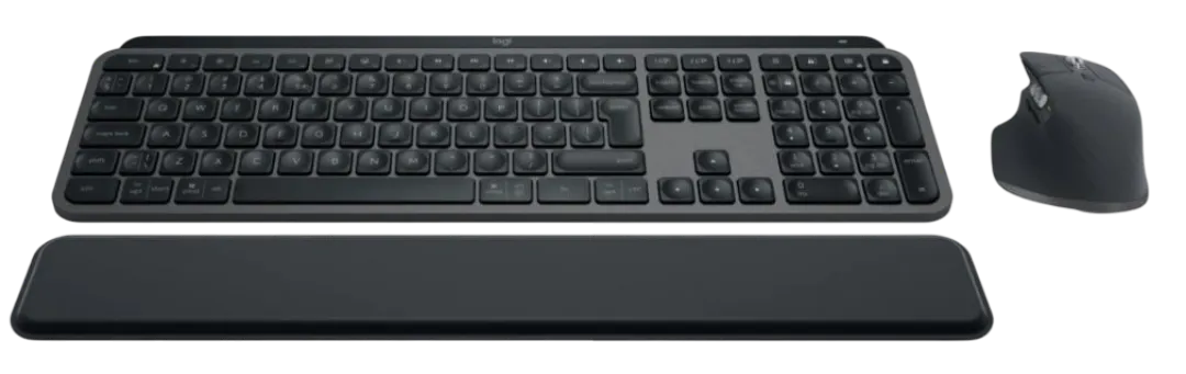 Logitech MX Keys S Combo, Wireless, RF Wireless + Bluetooth, Scissor key switch, QWERTY, LED, Graphite