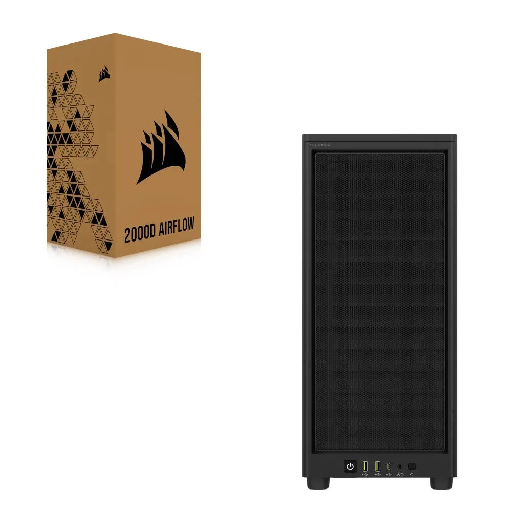 Corsair 2000D AIRFLOW, Small Form Factor (SFF), PC, Black, Mini-ITX, Mesh, 9 cm