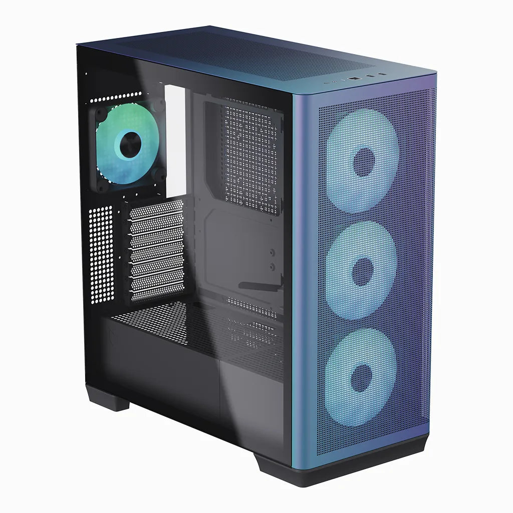 Aerocool APNX C1-R premium ChromaFlair  mid-tower ATX case - 4x PWM ARGB Fan Included - 3x2.5'' or 3x 3.5'' - 360mm radiator