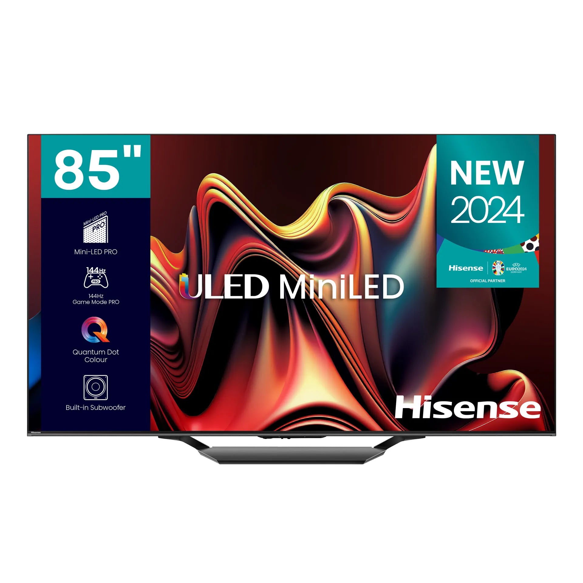 Hisense 85U7N, 2.16 m (85"), 3840 x 2160 pixels, Mini LED ULED, Smart TV, Wi-Fi, Black