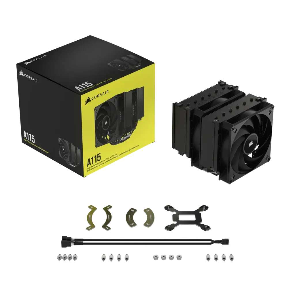 Corsair AF ELITE A115, Air cooler, 14 cm, 400 RPM, 1600 RPM, 33.9 dB, 84.5 cfm