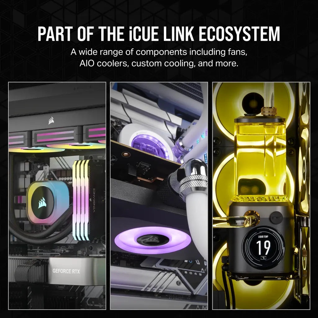 Corsair iCUE LINK RX140, Fan, 14 cm, 300 RPM, 1700 RPM, 36 dB, 95.7 cfm