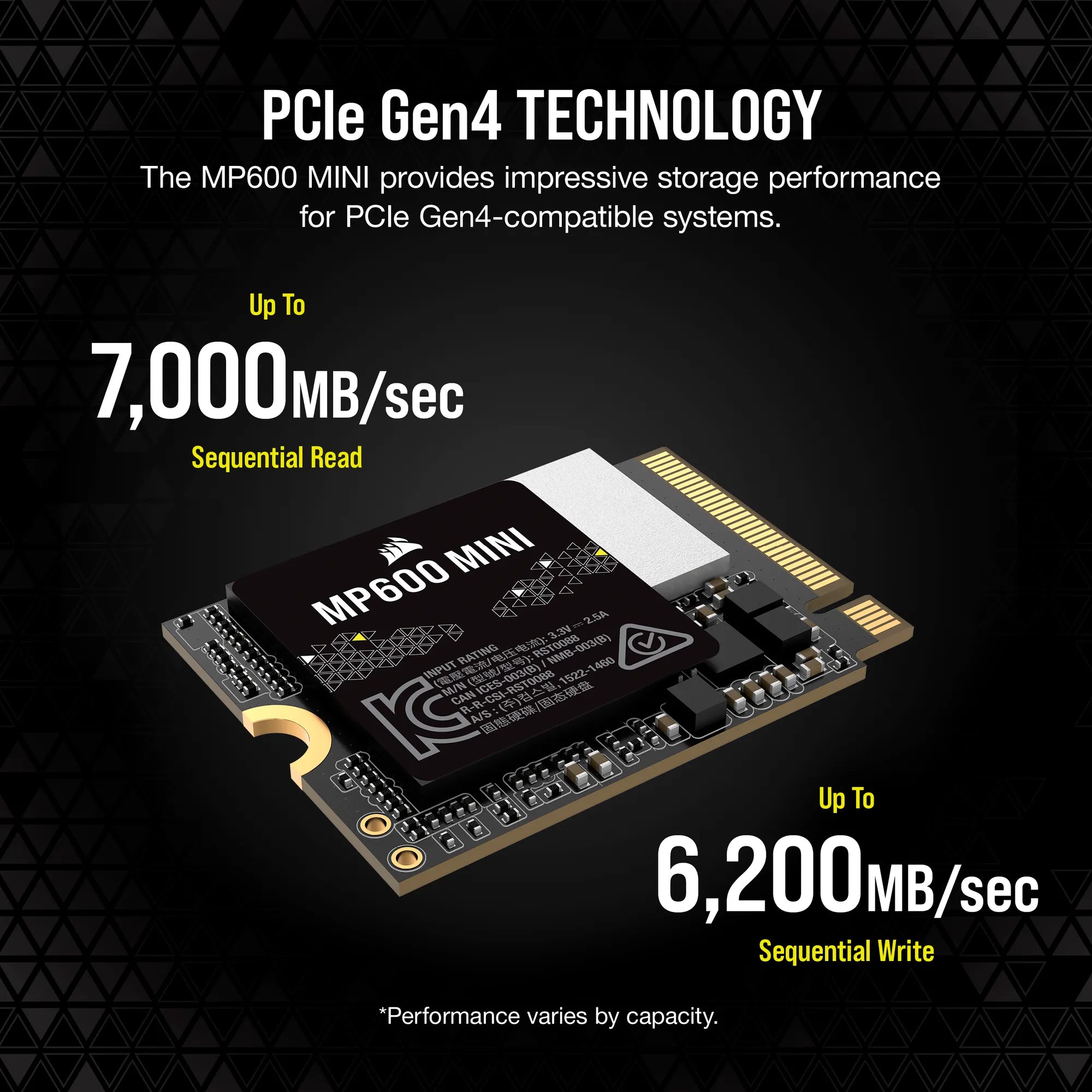 Corsair MP600 MINI, 2 TB, M.2, 7000 MB/s