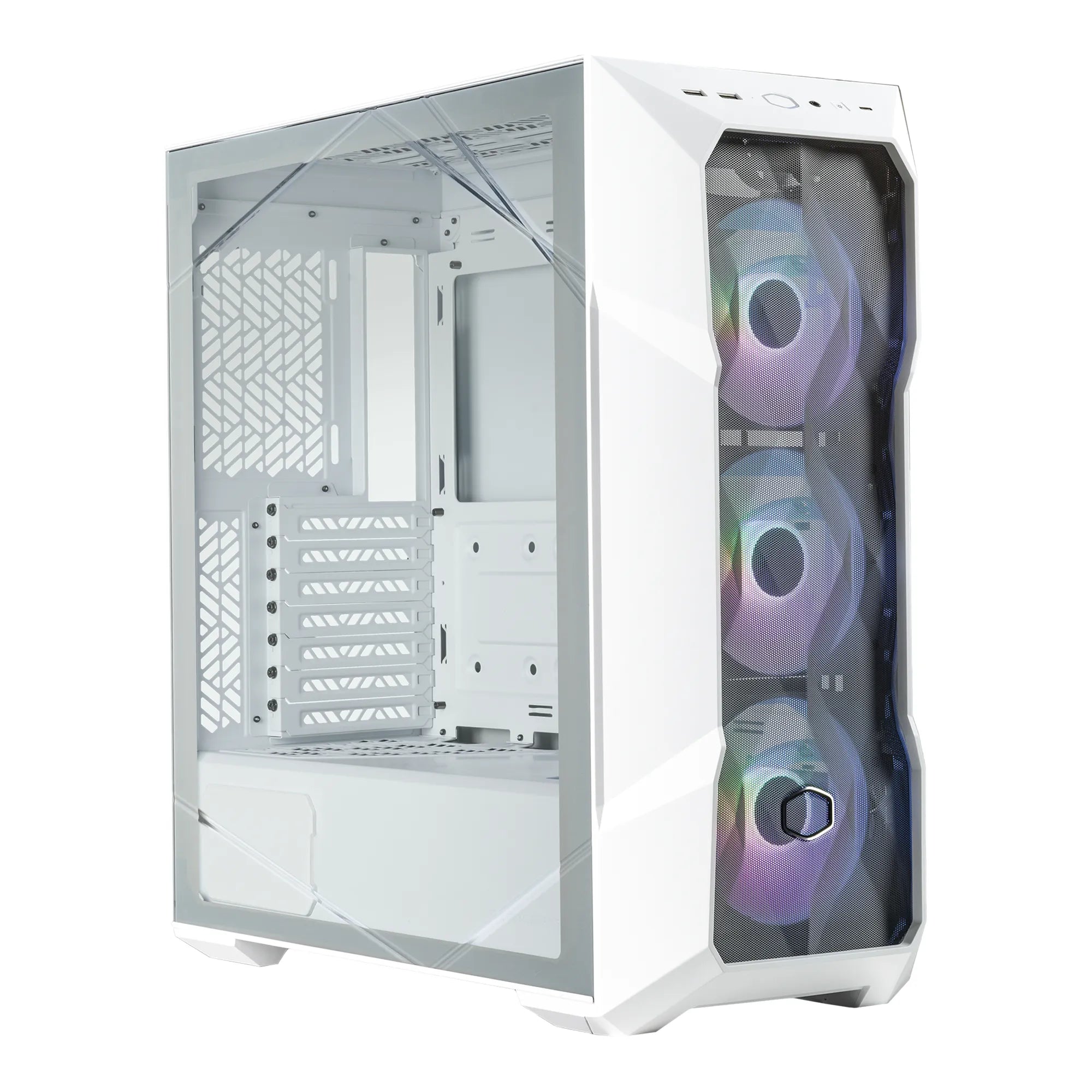 Cooler Master MasterBox TD500 Mesh V2, Midi Tower, PC, White, ATX, micro ATX, SSI CEB, Mini-ITX, EATX, Mesh, Tempered glass, Plastic, Steel, Multi